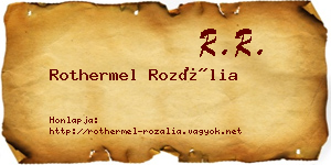 Rothermel Rozália névjegykártya