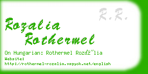 rozalia rothermel business card